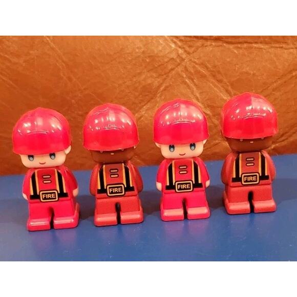2 Inch Magformers Fire Rescue Fireman Firefighter Replacement Action Figures Set - Picture 1 of 8